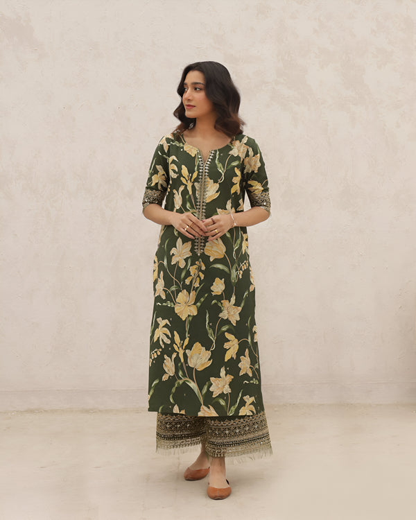 Sunlit Flora | 2-Piece Stitched Lawn  Arrival